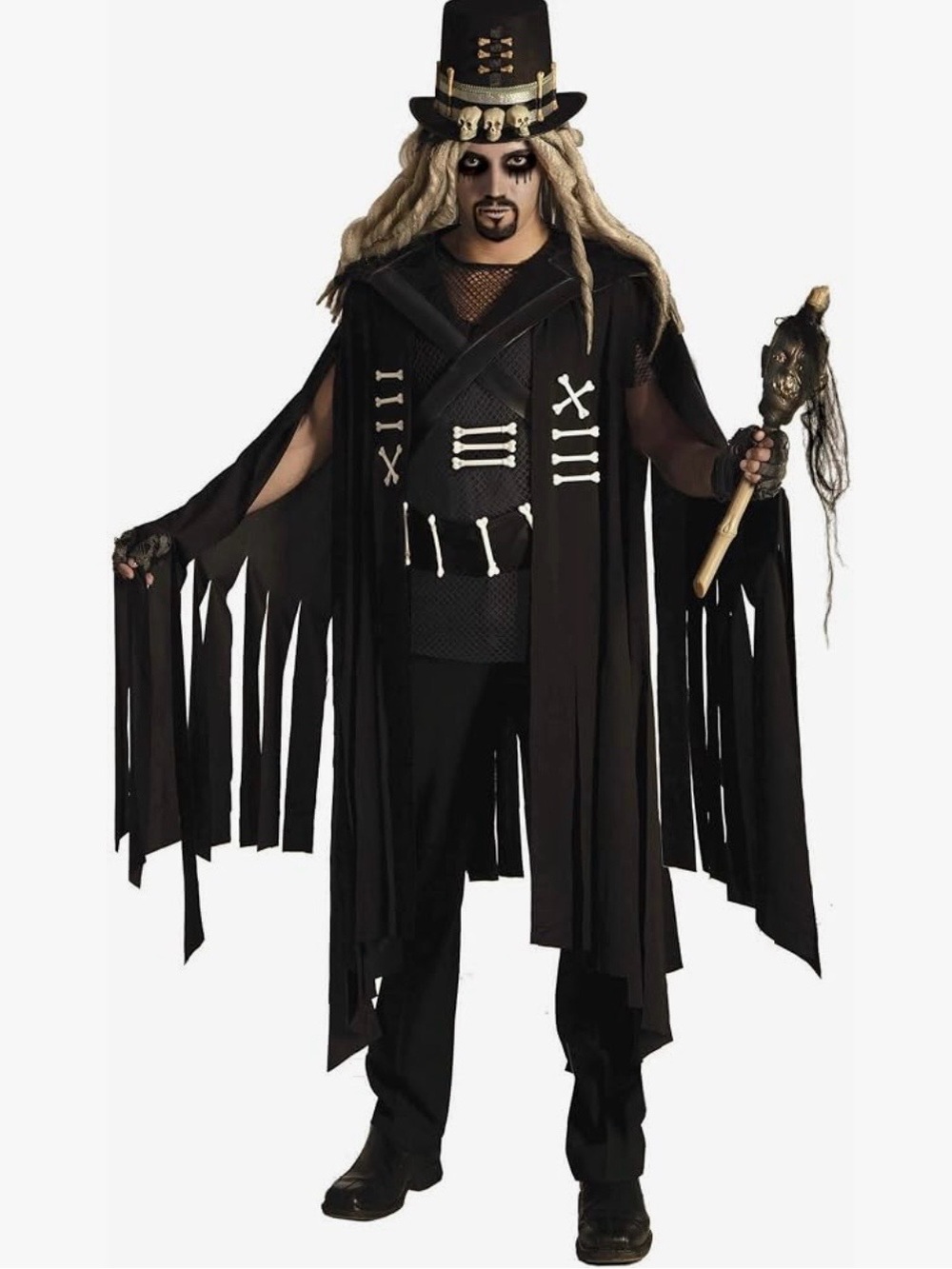 NWT Forum Novelties Men's Voodoo Charmer Halloween Costume Black Size: One Size